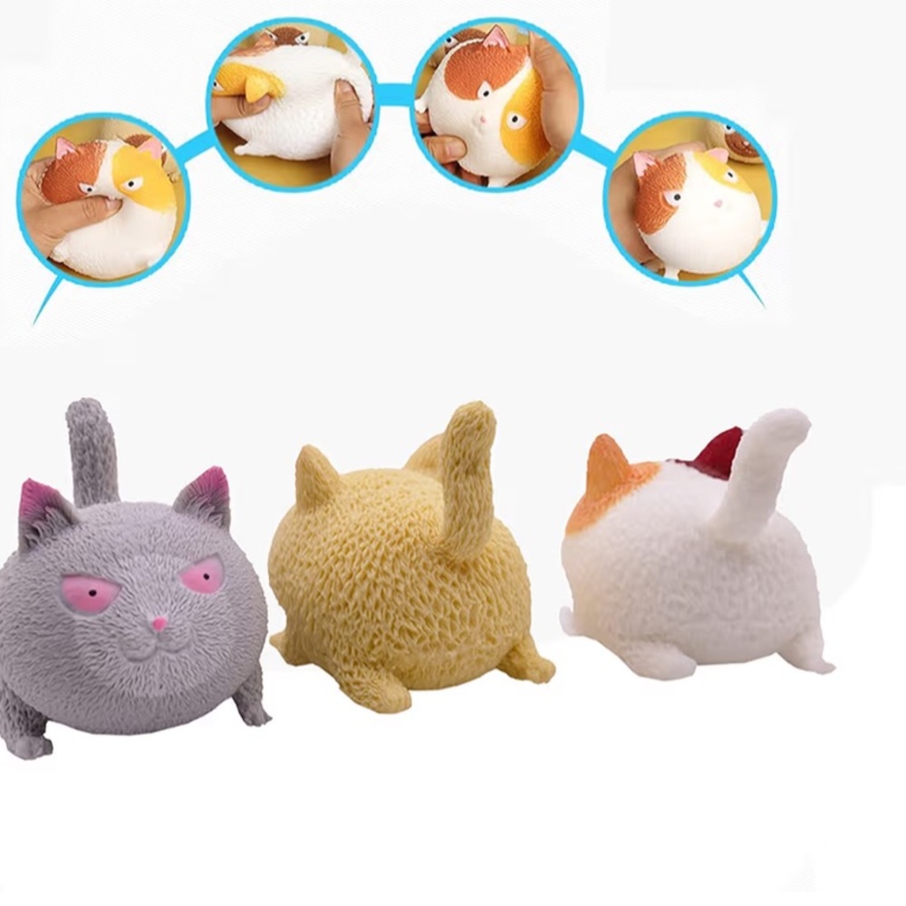 Easy Squeezy Plush - White with Orange & Yellow Accents - Picture 2 of 11